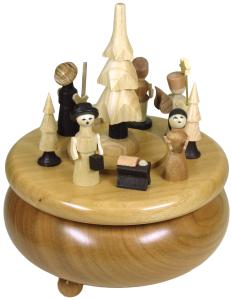Dregeno Spieldose mit Krippenfiguren klein natur, 